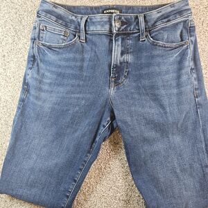 Express Jeans Mens 28x32 Blue Slim Hyper Stretch Slim Straight Denim Pants